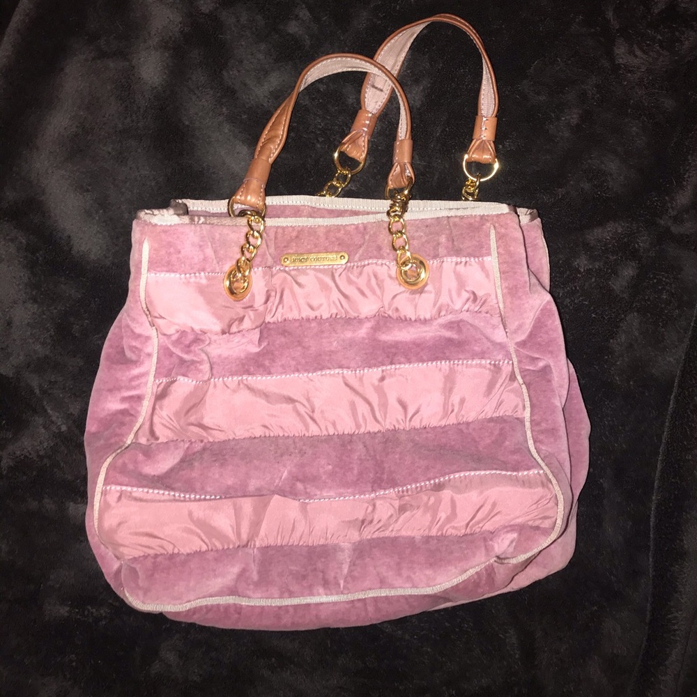Juicy Couture Purple Velour Bag Tote
